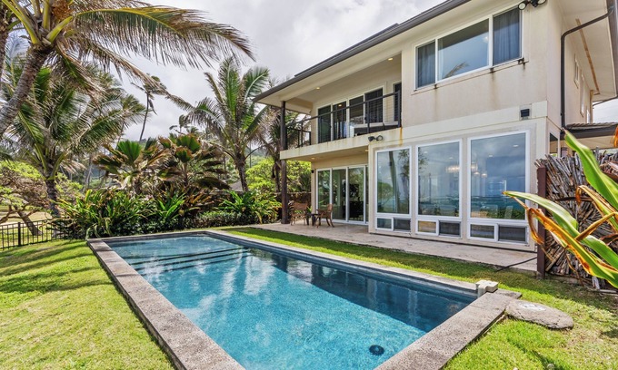 Laie Casa | Luxury Laie Beachfront Estate w/ Private Pool, Spacious Living & Ocean Access