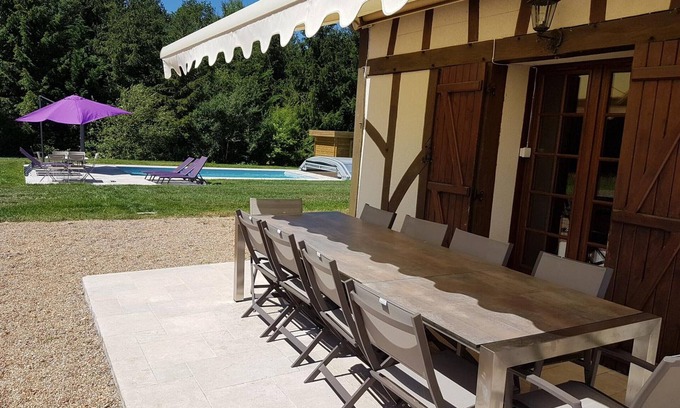 Fontaines-en-Sologne Cabaña | Lodge con piscina privada climatizada, cerca de Cheverny y Chambord