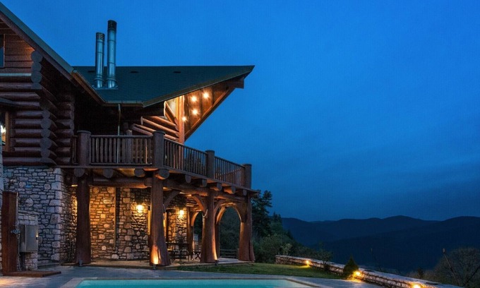 Karpenisi Chalet De Esquí | Chalet de montaña de lujo, con sauna privada y piscina (planta baja)
