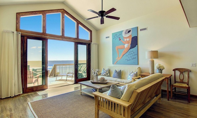 Charleston County Casa | Lujo frente al mar 4BR / 4BA + acceso privado a la playa