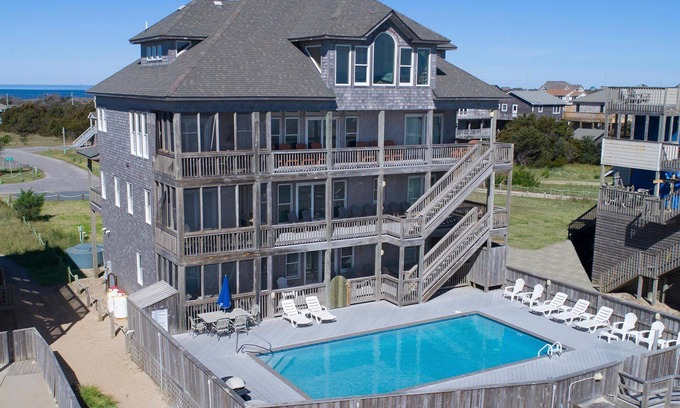 Frisco Casa | Spectacular Expansive Oceanfront Frisco- Elevador, piscina, jacuzzi, sala de juegos y más