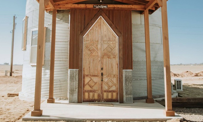 Lubbock Cabaña | Luxury Silo-Lujoso-Rural-Baño Privado-Vista al campo