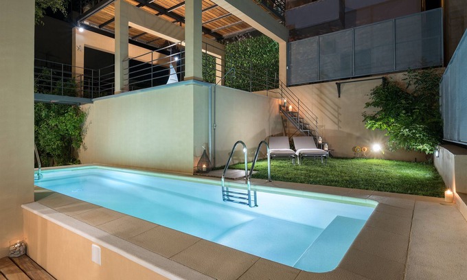 Halepa Casa | Casa de piscina de lujo en Chania.