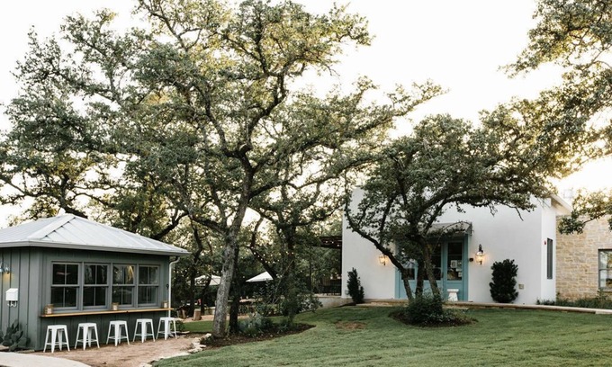 Austin Cabaña | Austin Hill Country Retreat con piscina de agua salada