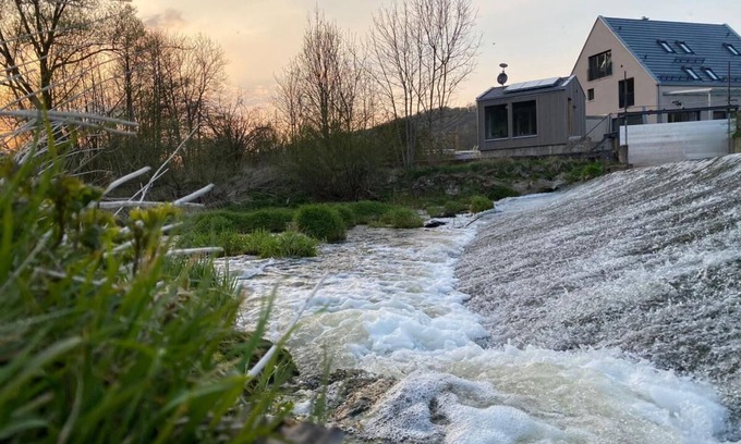 Mulfingen Casa | Luxury vacation home by the river, sunbathing lawn, sauna, fireplace, barrier-free first floor