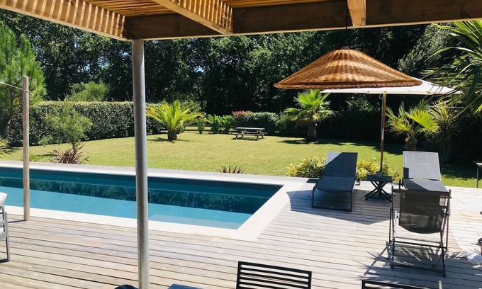 Angresse Casa | Villa de lujo a 5 km del océano, al borde del bosque