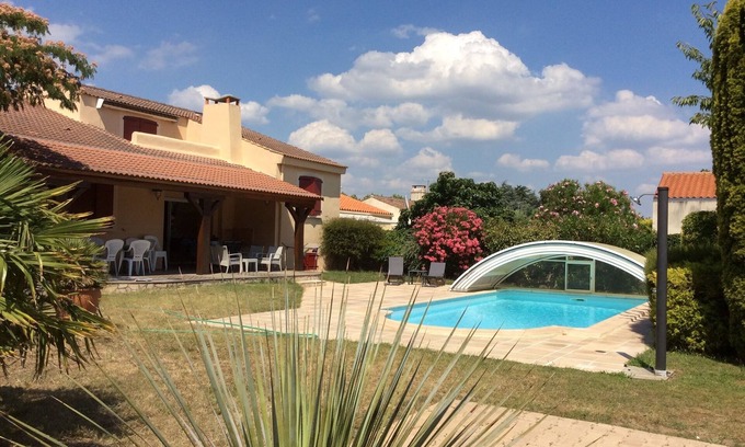 Jard-sur-Mer Villa | - 10% Seven -Pavillon de pie con hermosa piscina y parque elevado Wifi