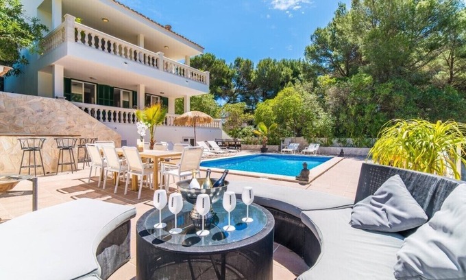 Provensals Villa | Villa de lujo Felizidad. Piscina privada, 5 dormitorios, 4 baños. y vista al mar. Font de Sa Cala.