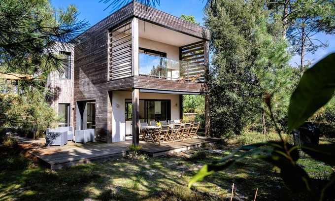 Lit-et-Mixe Casa | Villa de lujo de 120m2 en el borde del bosque a 1 km del océano