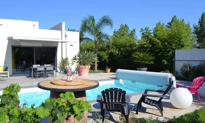 Perpignan Casa | Luxury villa Private pool 15 min from the beaches 8VB11