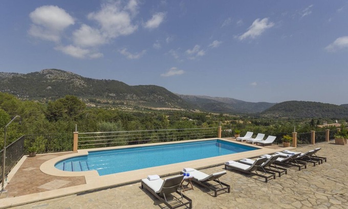 Campanet Cabaña | Villa de Lujo con piscina y vistas a la Sierra Tramuntana a 15' de la playa