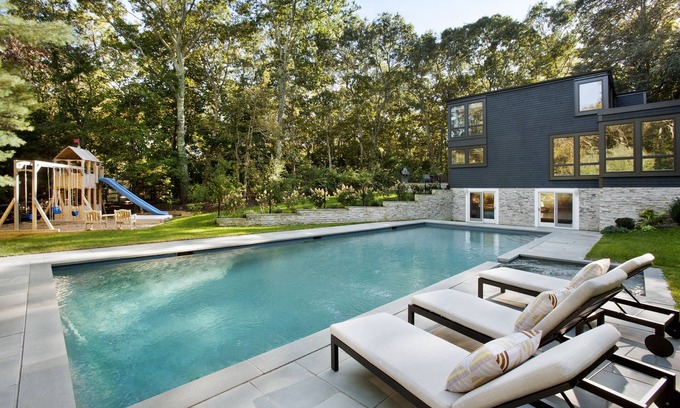 Water Mill Casa | Molino de agua de lujo moderno con el retiro de tenis, piscina, Minutos a las playas del Océano