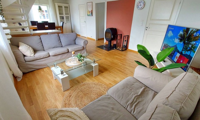 Stavanger Apartamento | Lyse Fjord 3br apartment