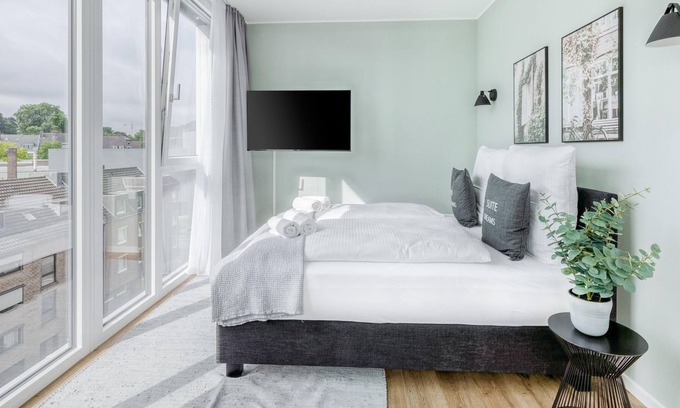 Gladbach Apartamento | Mönchengladbach Fliethstr | Suite XL + Sofa Bed
