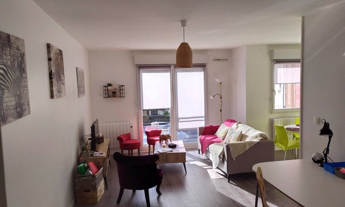 Quai de la Fosse Apartamento | Máquinas de la isla, tranquila y cómoda T3, estacionamiento