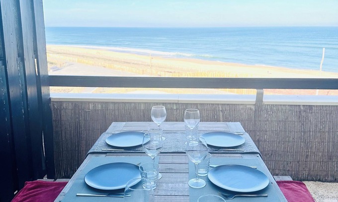 Lacanau-Ocean Apartamento | Magnífico apartamento de 60m² - 6 personas con vista al mar terraza South Beach
