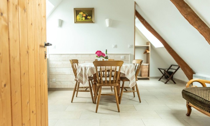 Meuvaines Apartamento | Apartamento-Baño con bañera-Vista al campo