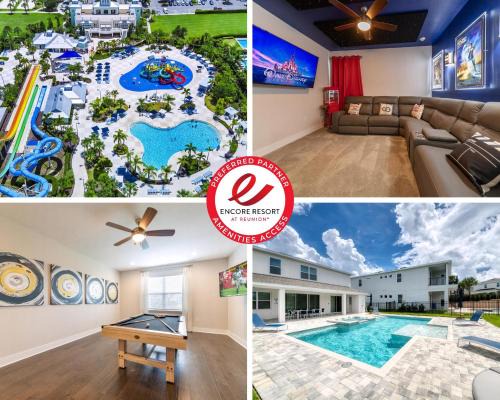 West Kissimmee Casa | Magnificent Home Near Disney With Theater Room, Pool Table, Waterpark & Resort Access At Encore Resort Reunion - 7448Mr
