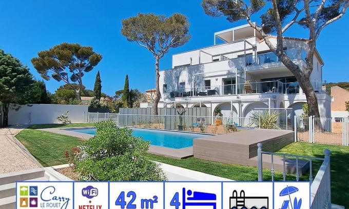 Carry-le-Rouet Apartamento | Magnifique T2 - Les pieds dans l'eau piscine/plage