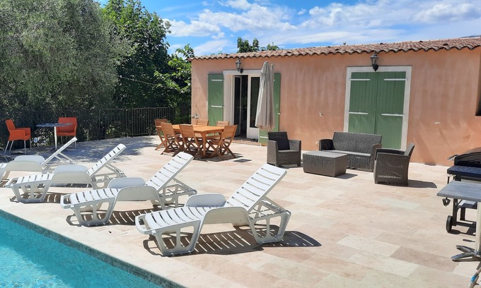 Le Plan-de-Grasse Casa | Maison Avec Piscine et Climatisation au Calme Absolu