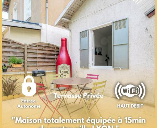 Vancia - Crepieux Apartamento | Maison avec terrasse près de Lyon idéale couples, familles & pros