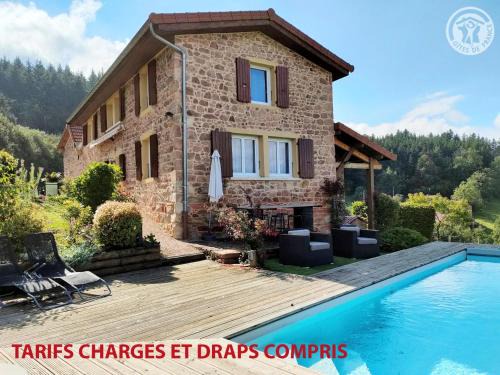 Belmont-de-la-Loire Casa | Maison de campagne avec piscine, spa et jeux extérieurs dans le Haut Beaujolais - FR-1-496-247