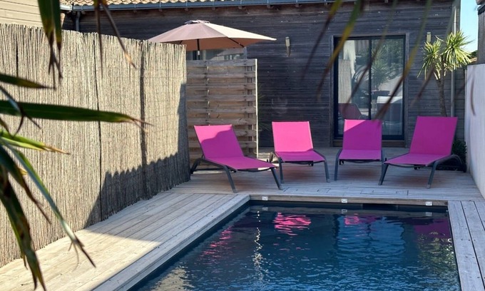 Angoulins Casa | Maison de l'océan heated pool 100m from beaches 2 bedrooms