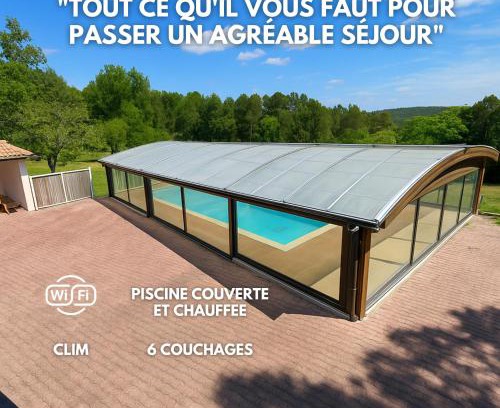 Auriac-du-Perigord Casa | Maison de location vacance avec piscine couverte et chauffée