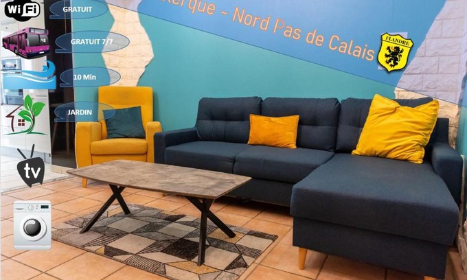Saint-Pol-sur-Mer Casa | Maison de Ville restylée avec jardin, proche gare