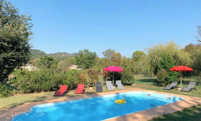 Jaujac Casa | MAISON DES SOURCES JAUJAC 4**** 7CH SWIMMING POOL PARC ARBORE