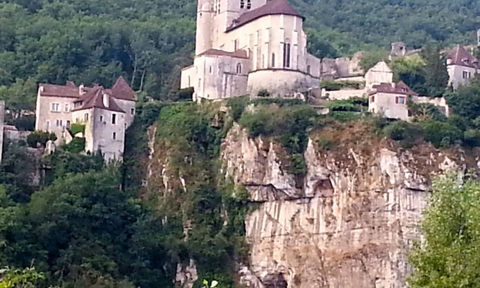 Saint-Cirq-Lapopie Cabaña | Maison Panoramique - Casa Piedra en lo alto del acantilado, Vista Impresionante
