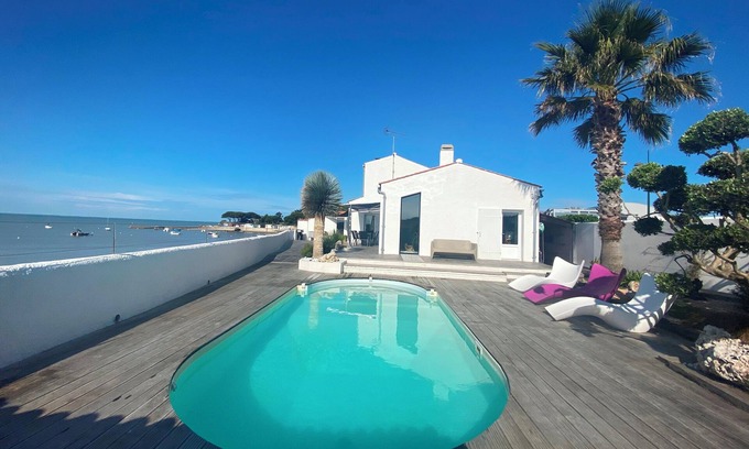 Angoulins Casa | Casa con vista al mar, piscina climatizada, 6 personas a 10 minutos de La Rochelle