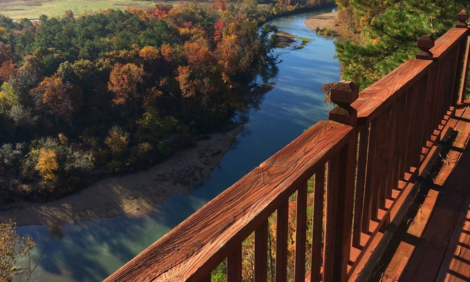 Kansas Cabina | Majestic Lodge en Flint Ridge Resort con vistas al río Illinois