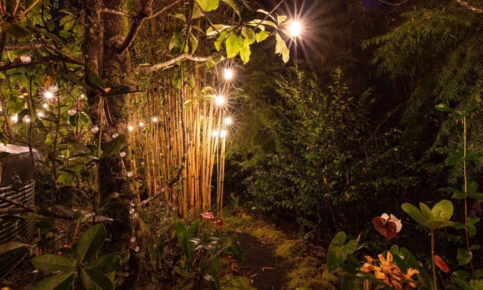 Royal Hawaiian Estates Cabina | Manini Hale: 5 Min to Volcano, Cozy A-Frame Cabin W/HOT TUB and INFRARED SAUNA