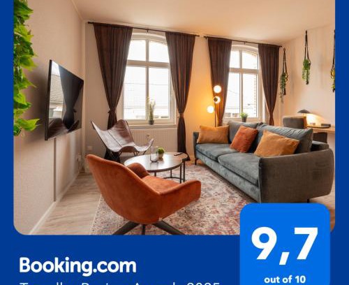 Gera Apartamento | maremar - Style Apartment im Zentrum - Luxus Boxspringbett - Küche - Arbeitsplatz - Highspeed WLAN