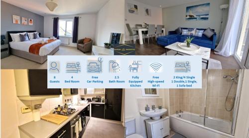 Cheltenham Apartamento | Margam's Alvington House for Business Travellers, Relocator or Families with FREE Parking, High Speed Internet and fully equipped kitchen