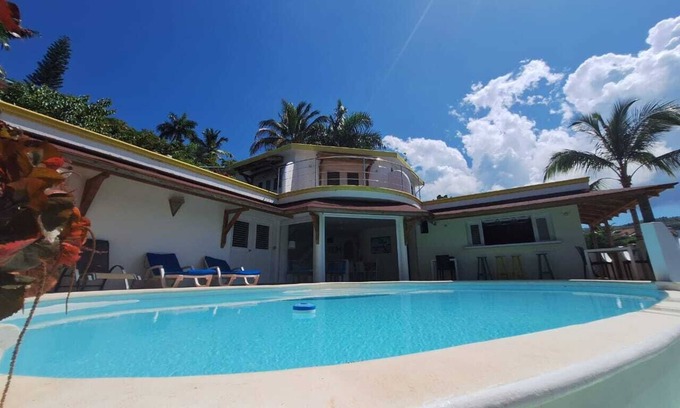 Las Terrenas Villa | Mariquita excepcional vista al mar y lomas - piscina privada - 5 min playa