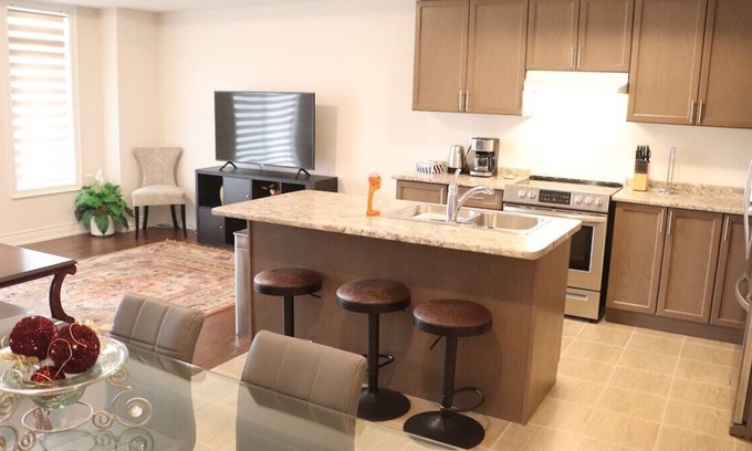 Markham Casa | Markham home near Toronto with dual patios, bright