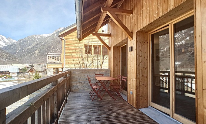 Vallouise-Pelvoux Apartamento | Marmottons - Pelvoux: hermoso apartamento moderno