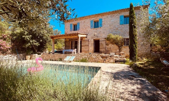 Aubussargues Casa | MAS DE CAROLINE (UZES) Air-conditioning & Heated pool