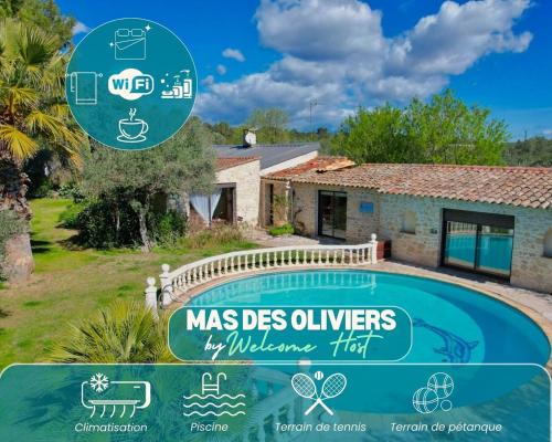 Marguerittes Casa | Mas des Oliviers, Piscine, Tennis & Pétanque