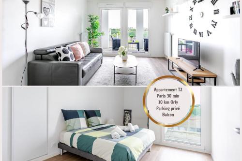 Quartier Atlantis Apartamento | Massy Revy 10 min RER and TGV Idéal Paris and Orly