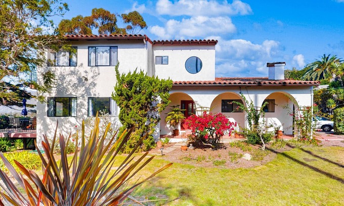 Montecito Casa | Mediterranean Home with Ocean & Mountain Views, Garden Patios & Great Location