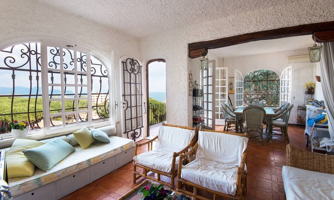 San Felice Circeo Villa | Vista panorámica exclusiva a tiro de piedra del mar.