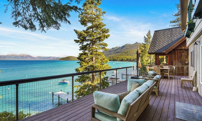 Meeks Bay Casa | Mesmerizing Meeks Bay | Outdoor Waterfront Deck