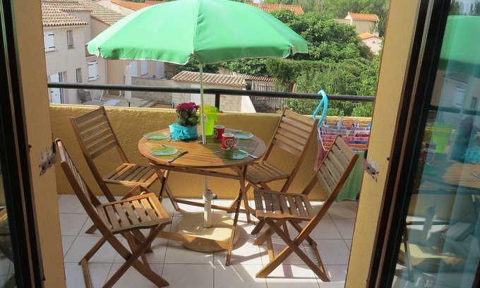 Sainte-Marie-la-Mer Apartamento | T2 Appart mezzan. , 100 m. playa, limpio acogedor