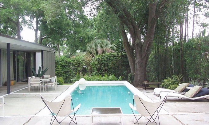 Lakeland Casa | mediados de siglo autores modernos piscina arquitectónica hogar ahora con calor de la piscina!