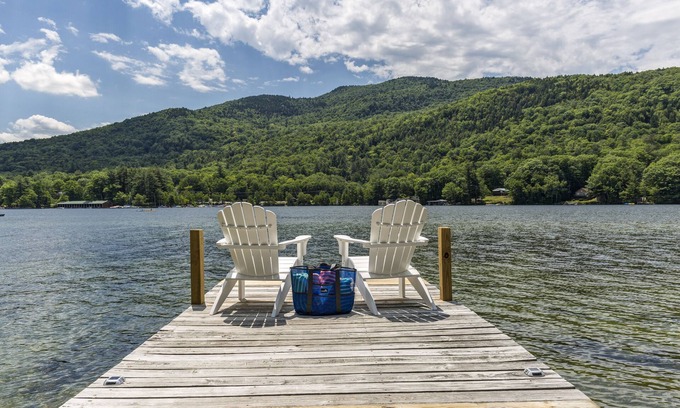 Newbury Casa | Mount Sunapee Ski House con hermosas vistas a la montaña y frente al mar directo