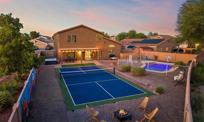 Mission Valley Villa | Mirage Peak Manor Luxury Villa w/ Pool Spa Pickleball & Games Hosted by Relaxtay