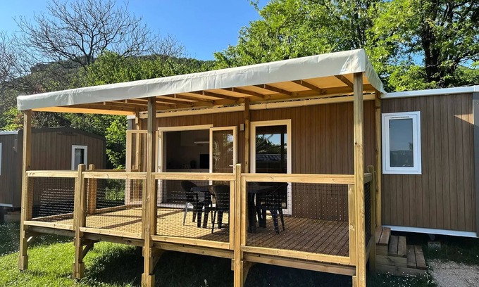 Saint-Vincent-de-Cosse Casa | Mobil-Home Komfort Riviera 29m2 (2 Schlafzimmer) + überdachte Terrasse 18m2 4 Personen